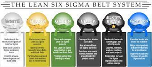 levels of lean six sigma belts