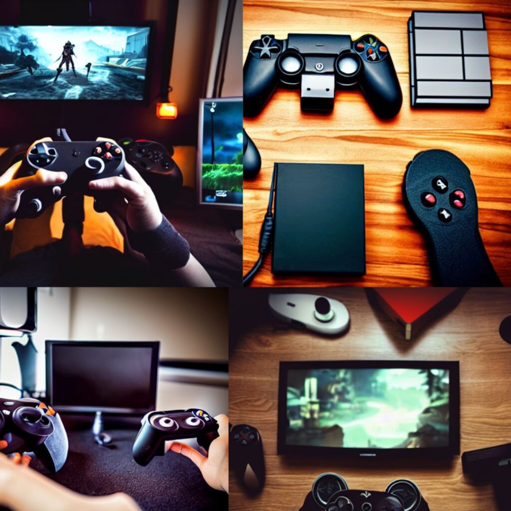 image of games and gaming consoles